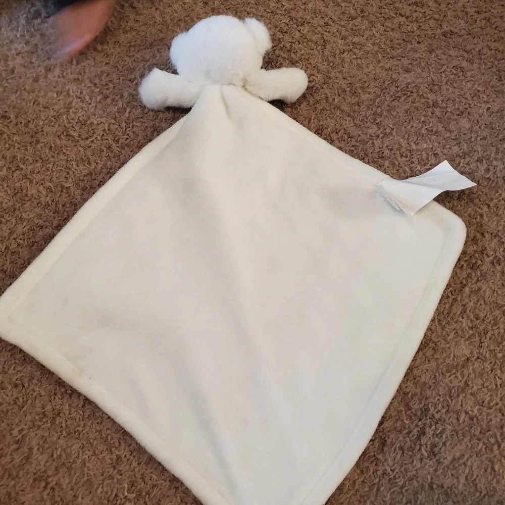S.L. Home Fashions White Polar Bear Baby Lovey Security Snuggle Blanket Plush